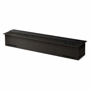 DFVAPO 120 - Inserto Camino Decorativo ad Acqua Senza Calore 120x24x21,5 cm con Effetto Fiamma a LED 3D Nero