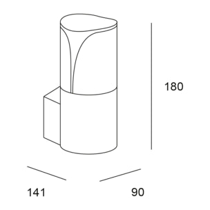 Forlight Astra aplique exterior gris urbano para bombilla E27