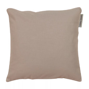 Housse de coussin pur coton 210 g/m² uni gris Confettis etain