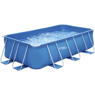 Piscine tubulaire rectangulaire "Flora" – 4 x 2 x 1 m - Bleu