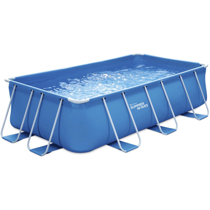 Piscine tubulaire rectangulaire "Flora" – 4 x 2 x 1 m - Bleu