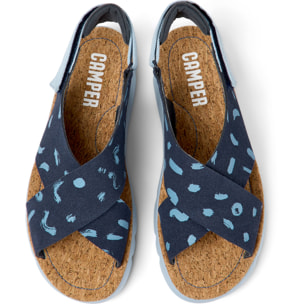 Sandalias - CAMPER Oruga - Azul - Cuero Nubuck