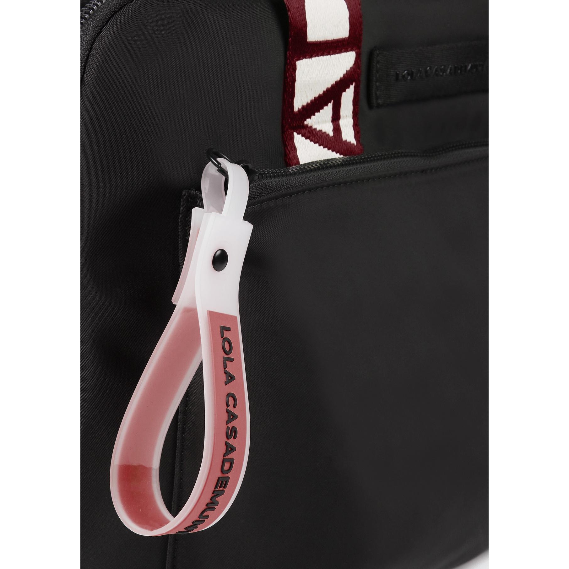 Valigetta in nylon con manici con logo a contrasto