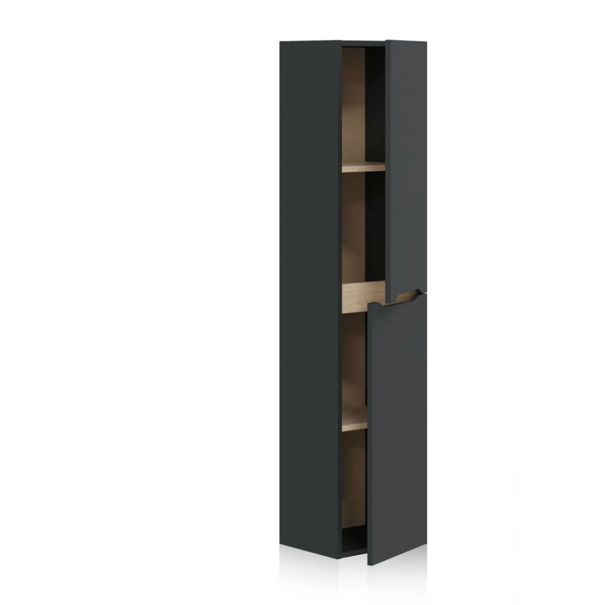 Columna de baño suspendida Opera Antracita - Roble