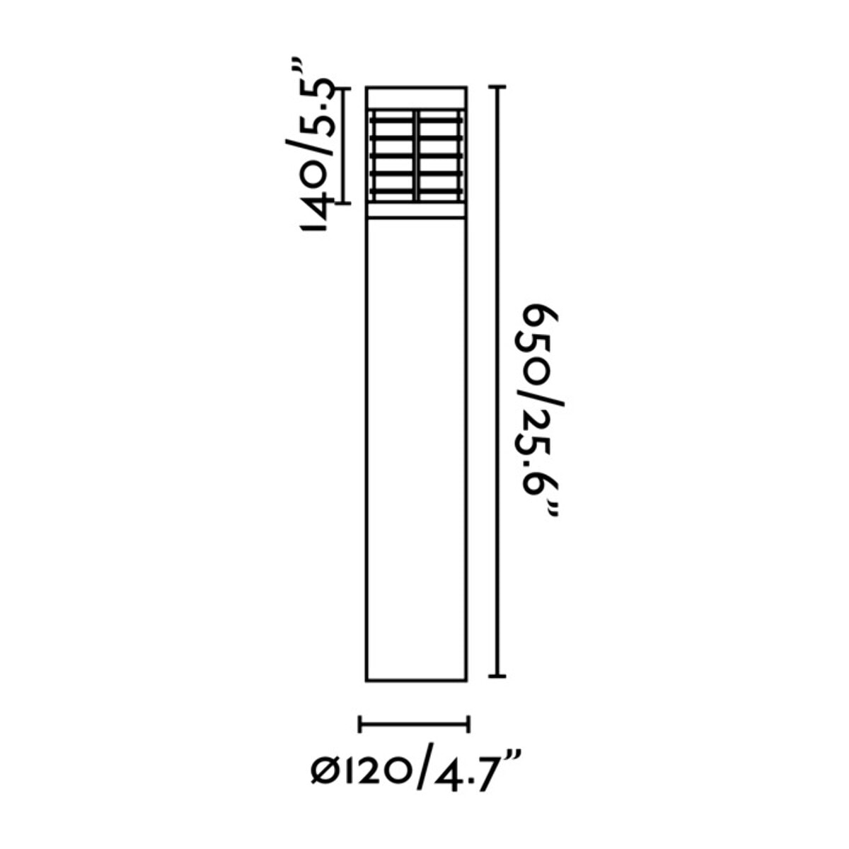 GIZA 650 Lampada paletti grigio scuro