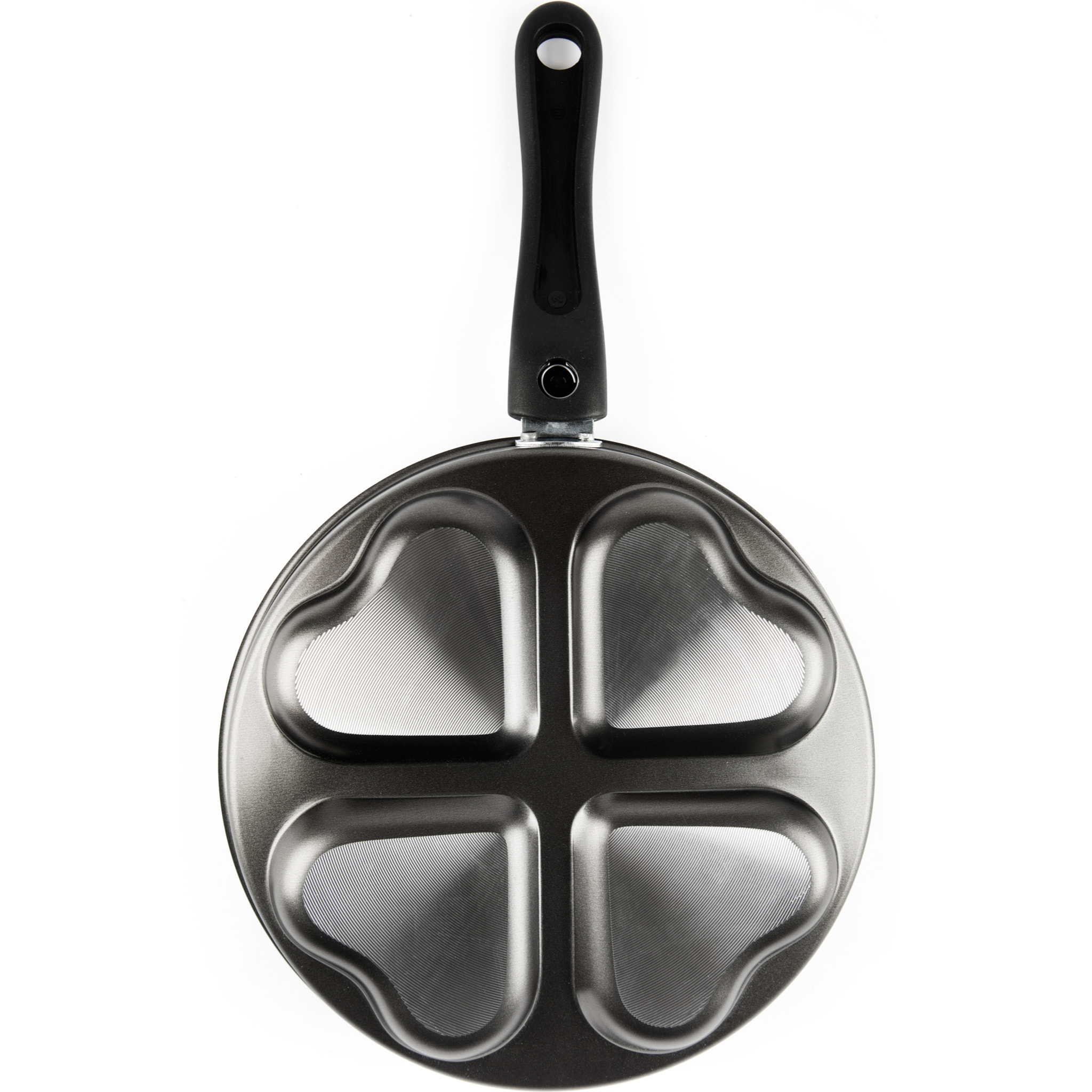 Padella 25,5 cm 4 scomparti a cuore Excelsa – Heart, Alluminio Nero