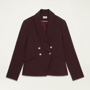 Oltre - Short double-breasted blazer - Burgundy