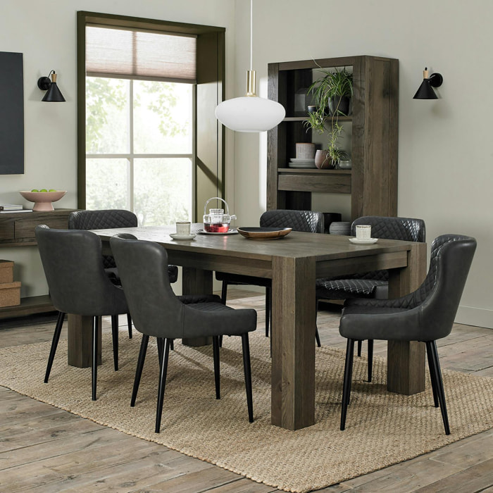 Table de repas en chêne fumé 180 cm ALLEN