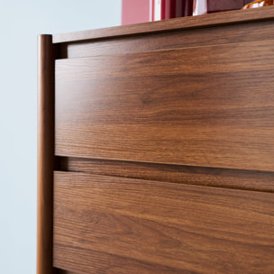 Commode décor bois 4 tiroirs  HARMONY