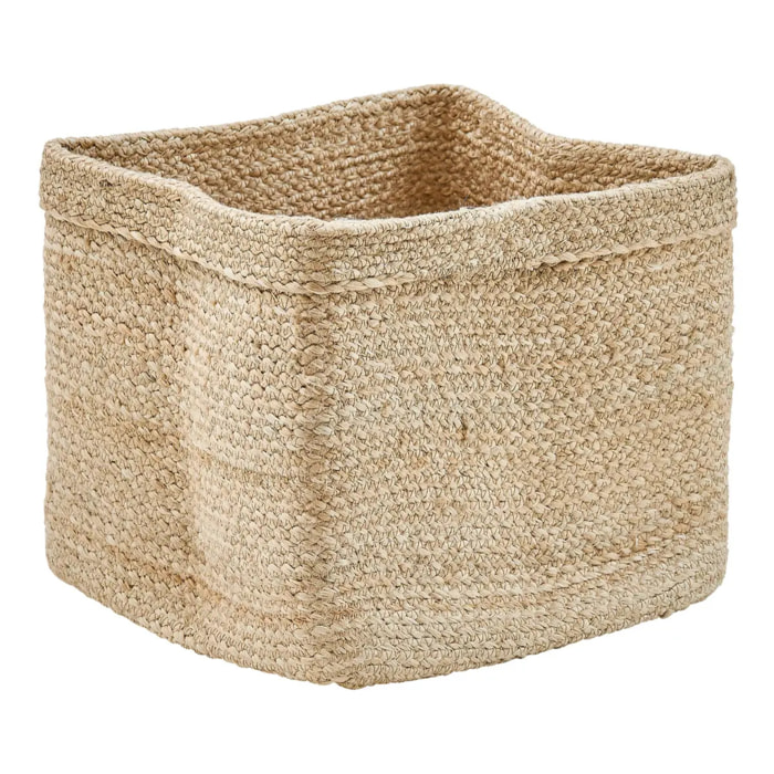 Panier de rangement Tito en jute 30x30cm