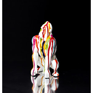 Gorille Deco Blanc Rainbow 24cm