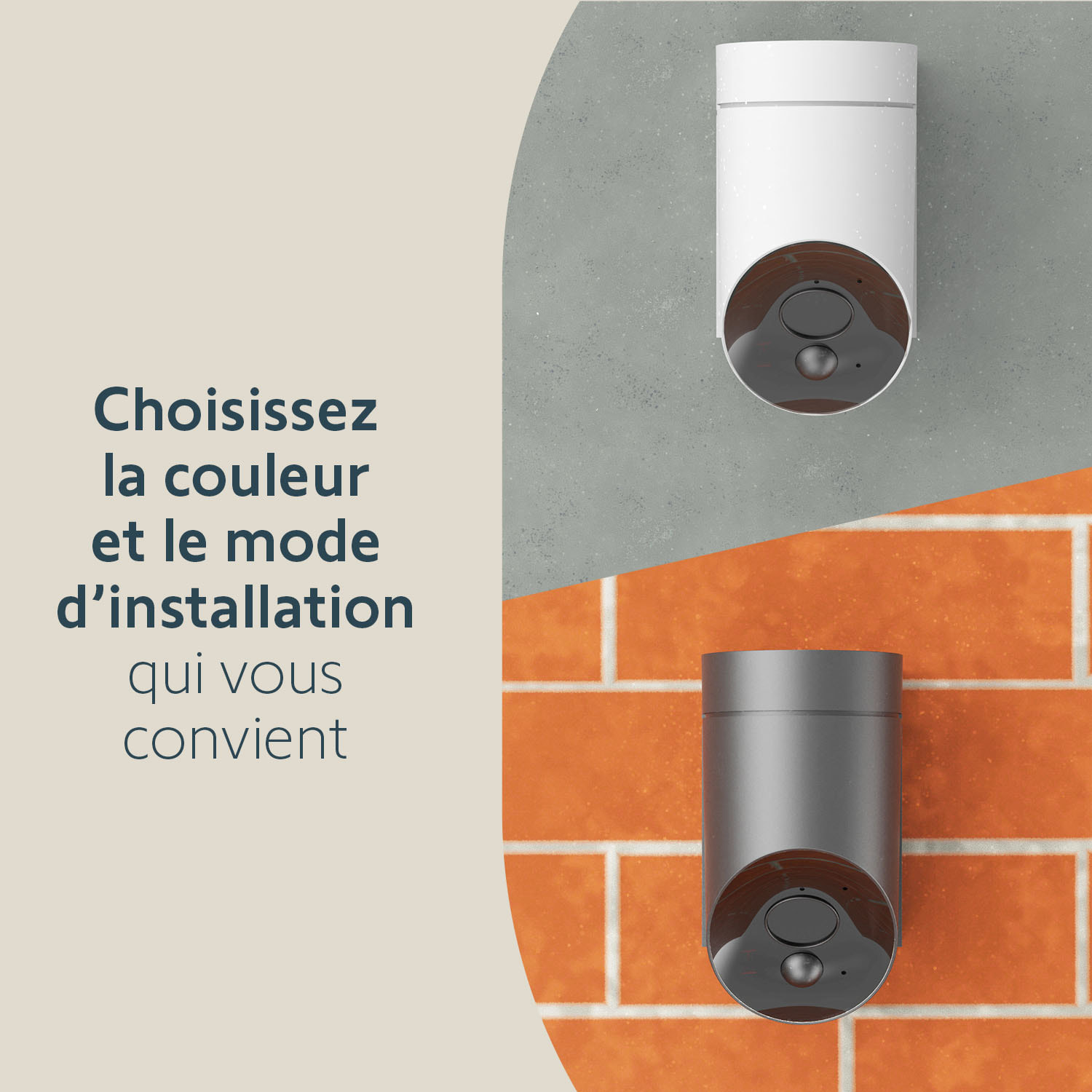 Outdoor Camera grise - Caméra de surveillance extérieure wifi