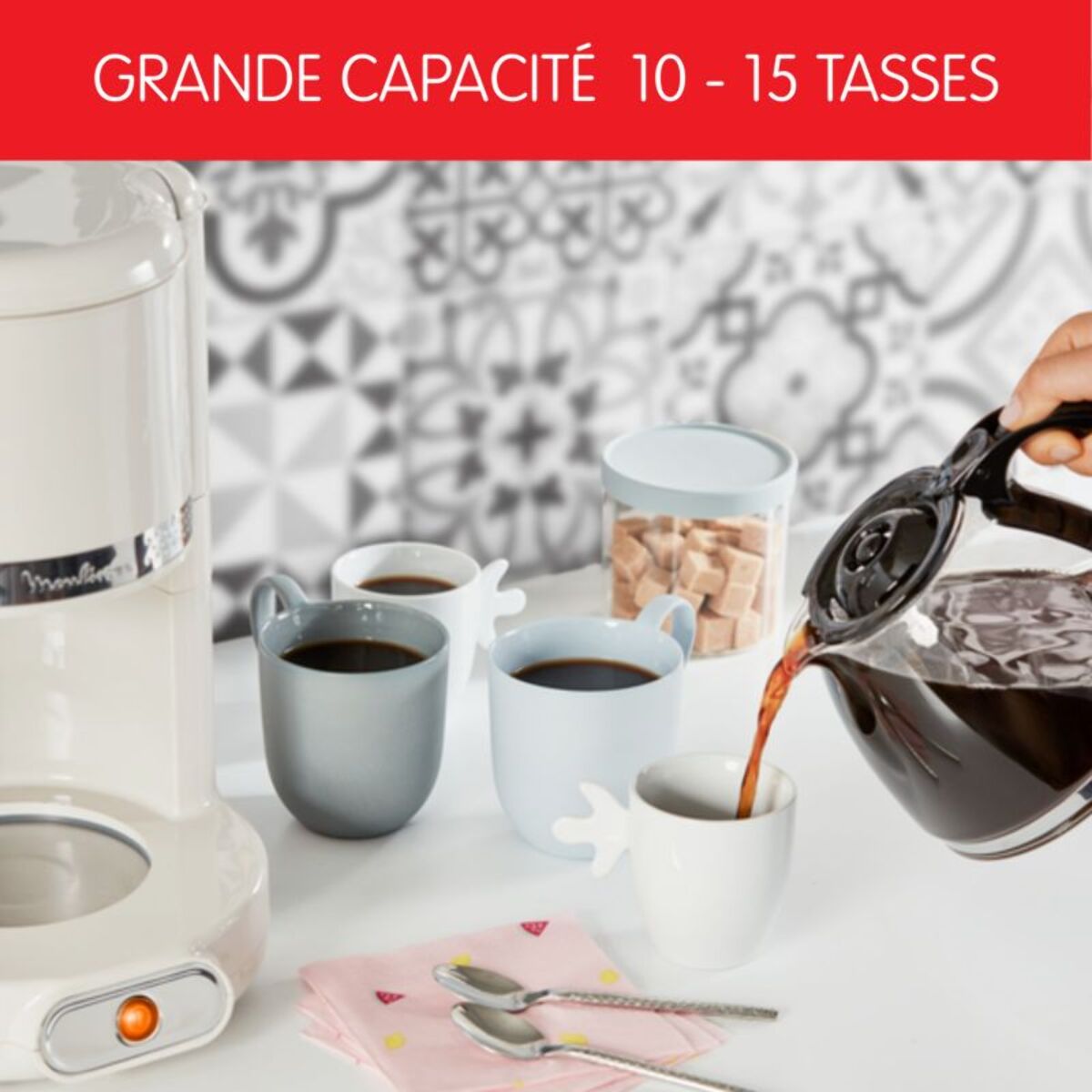 Cafetière filtre MOULINEX FG381A10 SOLEIL IVOIRE