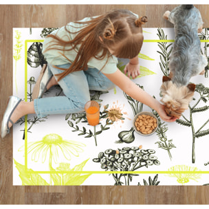 Alfombra de vinilo CERAMIKO, Plantas medicinales limón 66x150 cm