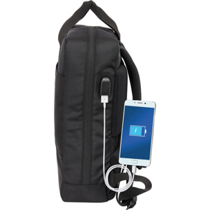 Mochila para portatil 13,3+usb real madrid premium