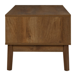 Table Basse - HOME DECO FACTORY - Forest - Pratique - Chaleureuse - Marron et Noir