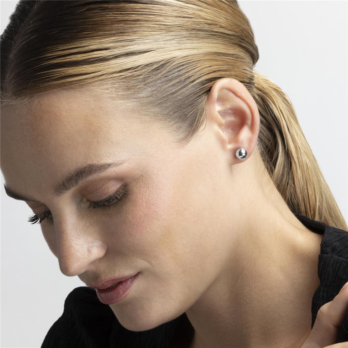 Pendientes Lux by Lux acabadoss en rodio