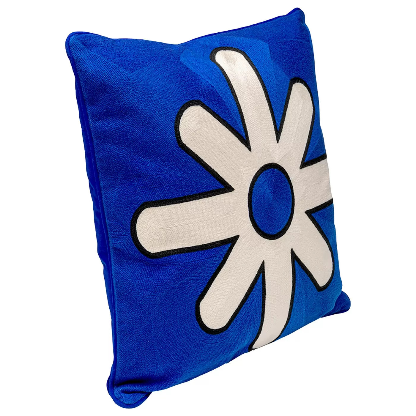 Coussin Icon étoile bleu et blanc Kare Design