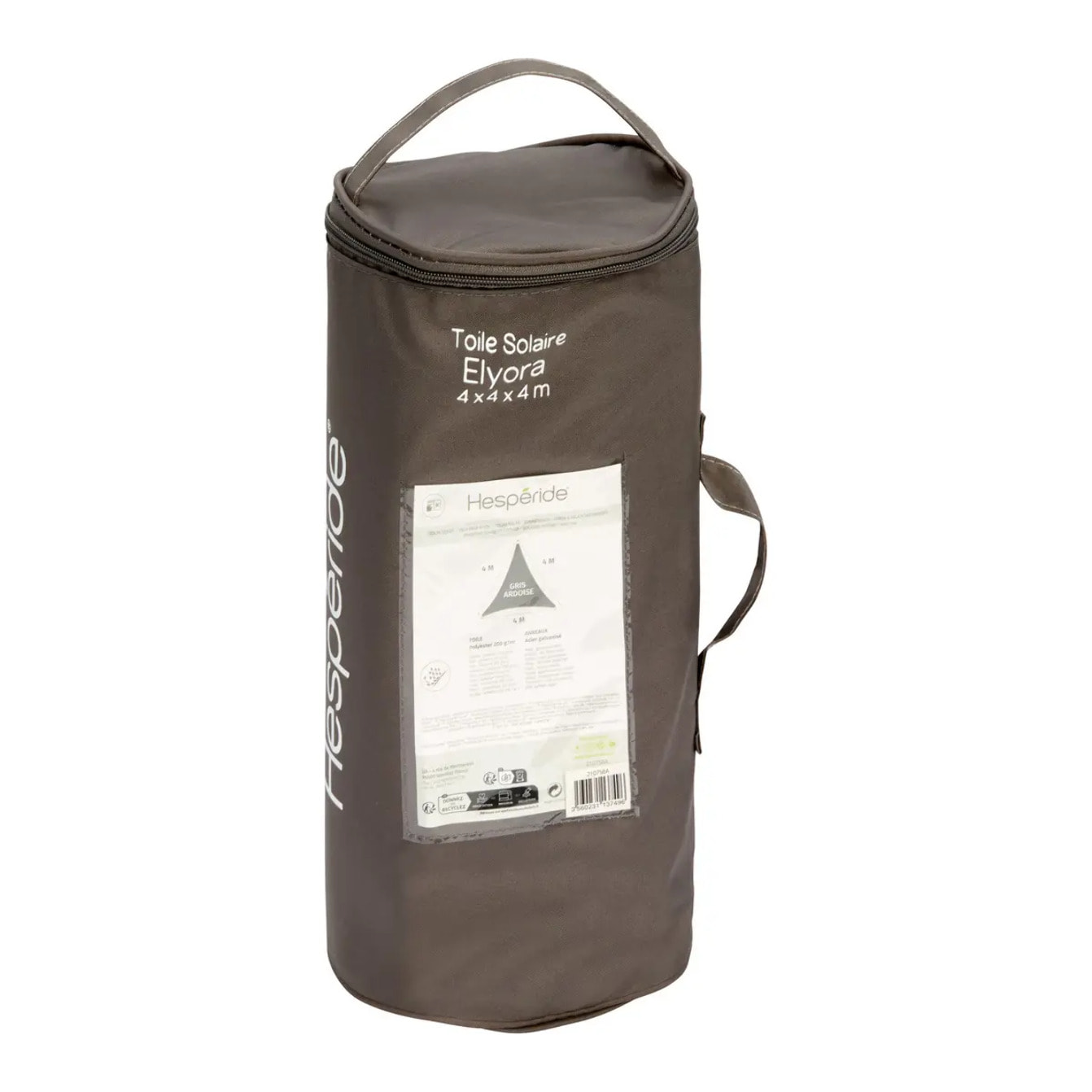 Voile d'ombrage Elyora 4x4x4m gris ardoise