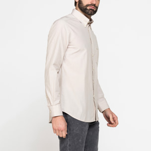 CAMICIA BUTTON-DOWN CON MANICA LUNGA E TASCHINO