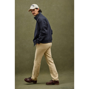 Giacca Harrington Bowery blu marino con ricamo Polo Club