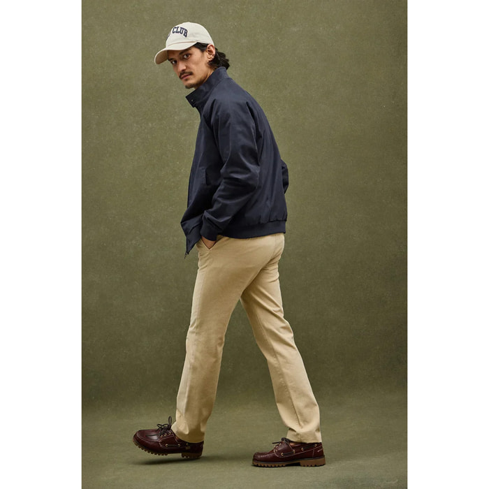 Giacca Harrington Bowery blu marino con ricamo Polo Club