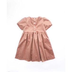 Vestido rosa con chispitas plata