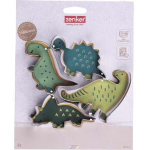 Set de 4 emporte-pièces dinosaure Zenker Emporte-pièces