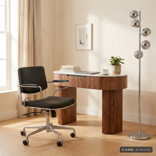 Chaise de bureau pivotante Dottore noire Kare Design