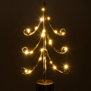 J-Line décoration Arbre - acier - or - small - LED