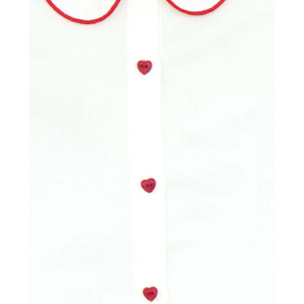 Camisa con cuello en forma de nube blanca