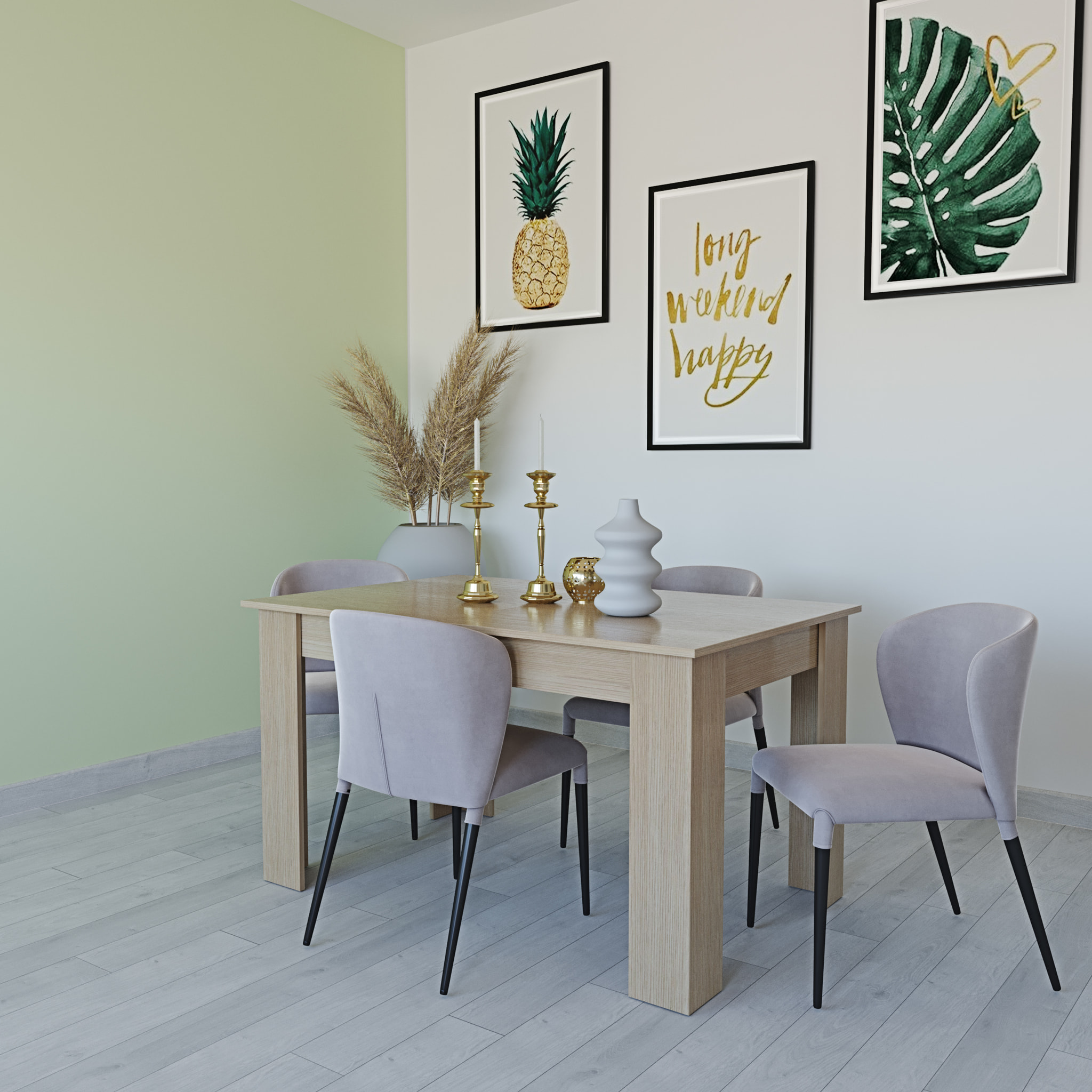 Tavolo da Pranzo Allungabile Estensibile Fino a 190 cm Tavolino Per 6 Persone Salotto Soggiorno Salone Design Moderno 190 x 78 x 90 cm Rovere