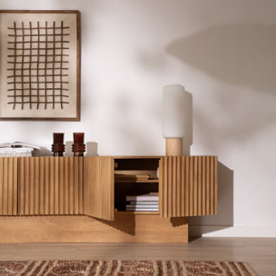 Meuble tv Nolan -bois massif de manguier-couleur provence naturelle 184 x 60 x 40 cm