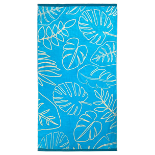 Serviette de plage éponge velours Jacquard - Kentia - 100x175cm - 470g/m²