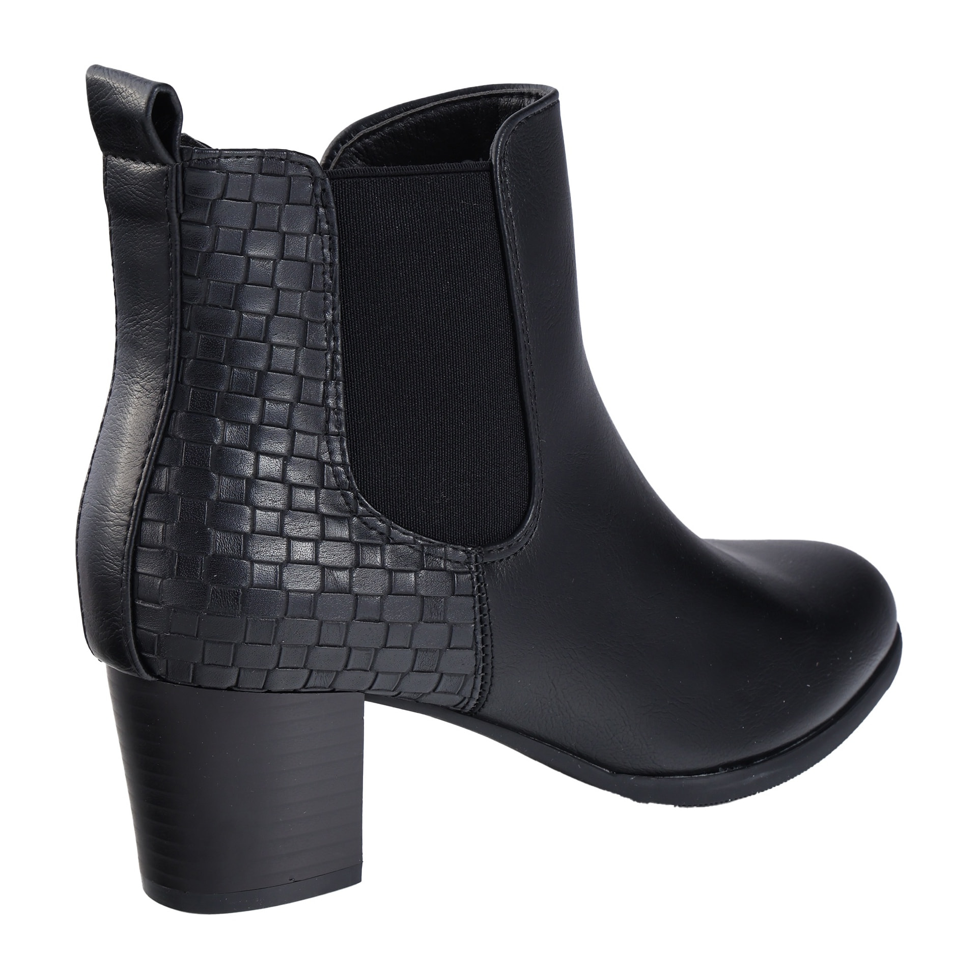 Tronchetti in siml pelle con tacco comodo