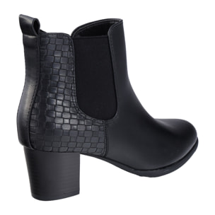 Tronchetti in siml pelle con tacco comodo