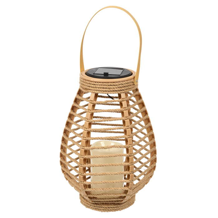 Lanterne Solaire Effet Bougie H26.5cm