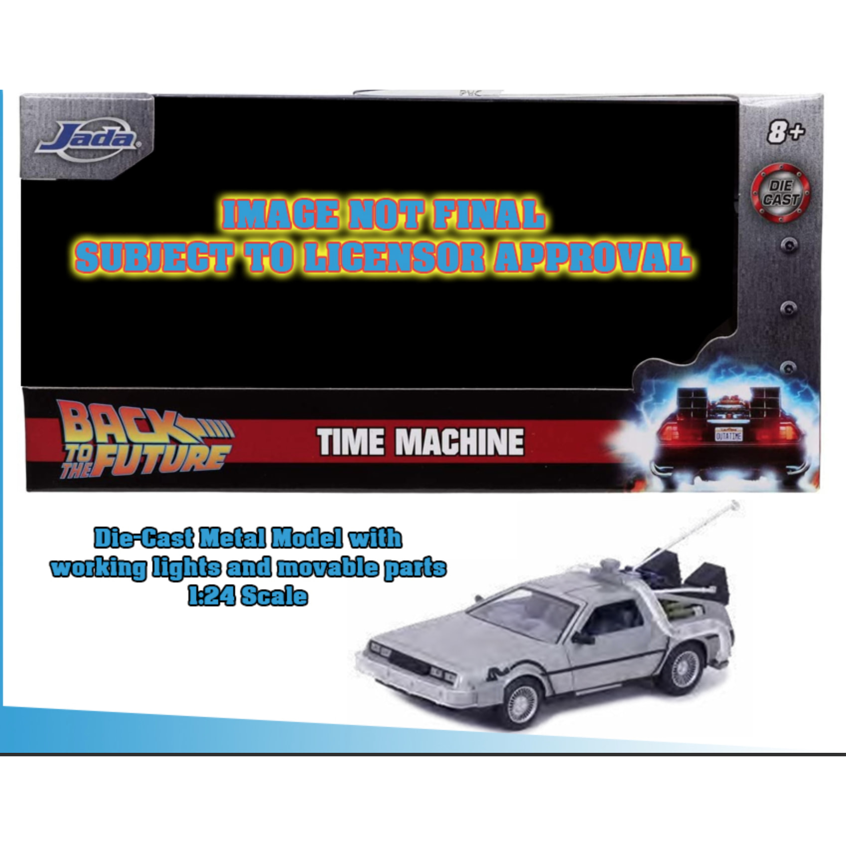 Ritorno Al Futuro I Delorean Die Cast 1:24 W Lights Modelli In Scala Jada