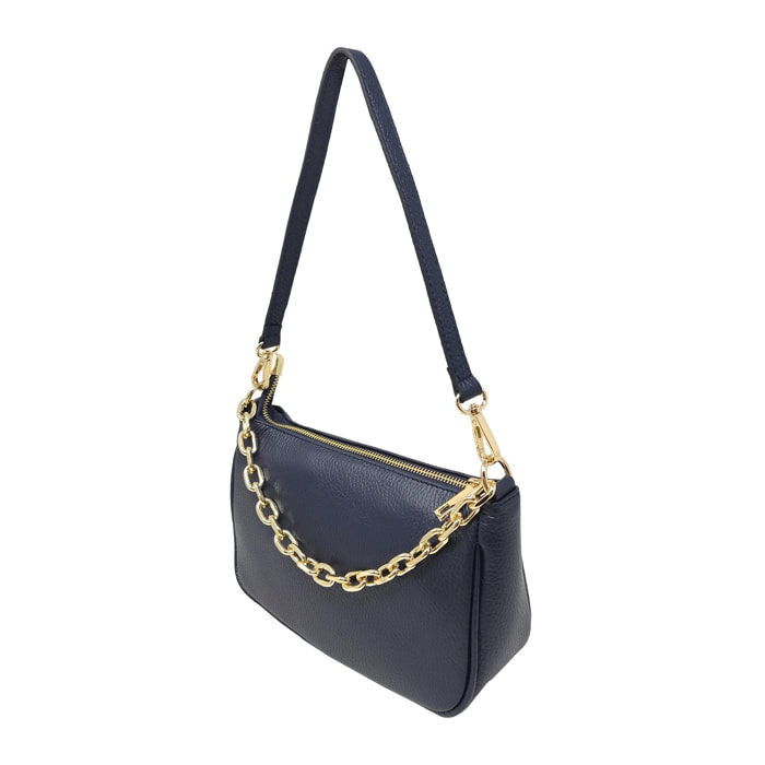 Chicca Borse Pochette Clutch Blu Scuro