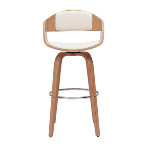 Tabourets de bar scandinaves pivotants 360° en bois clair H67.5 cm (lot de 2) GAO