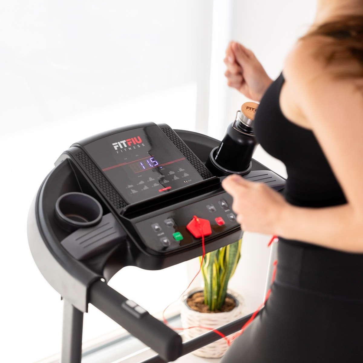 Tapis de course pliable FITFIU 14km/h 1500W pulsomètre et écran LCD