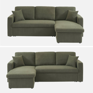 Canapé convertible réversible 3 places bouclette IDA BOUCLETTE