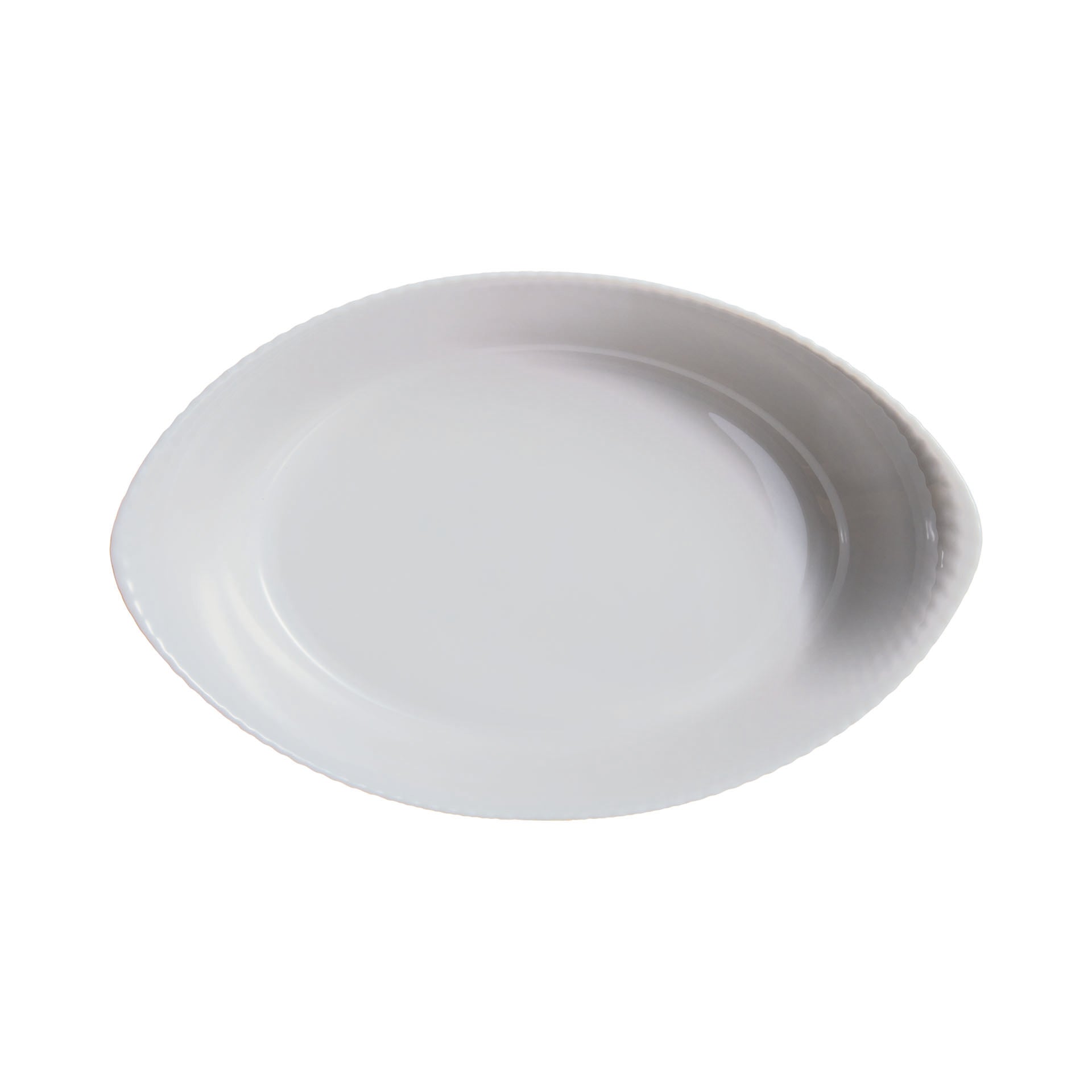 Fuente ovalada gris 32x20 cm de ópalo culinario Smart Cuisine Wavy - Luminarc