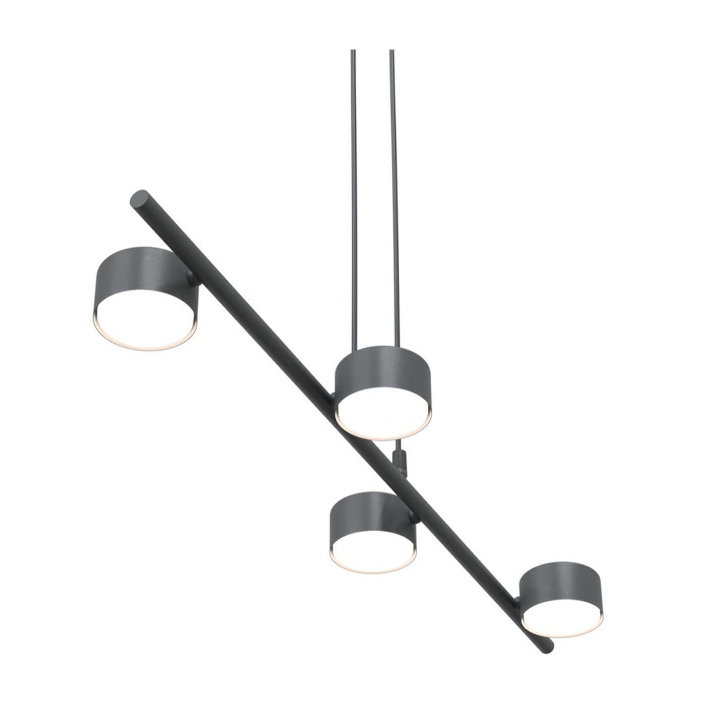 Lampada a sospensione SORA in acciaio nero opaco
