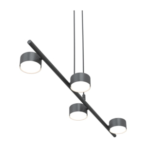 Lampada a sospensione SORA in acciaio nero opaco
