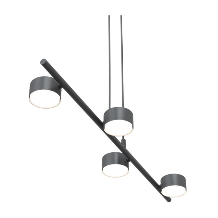 Lampada a sospensione SORA in acciaio nero opaco