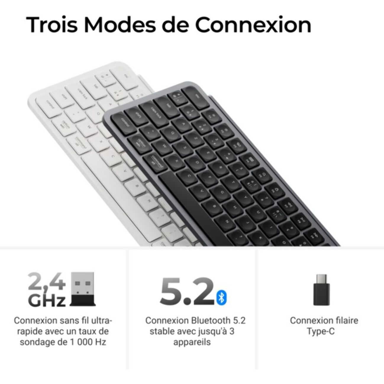 Clavier gamer sans fil KEYCHRON B1 Pro Ultra-Slim Wireless