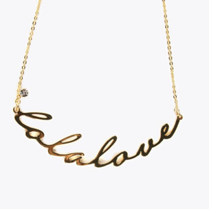 Collana essenziale con catena d'amore scritta a mano da Lola