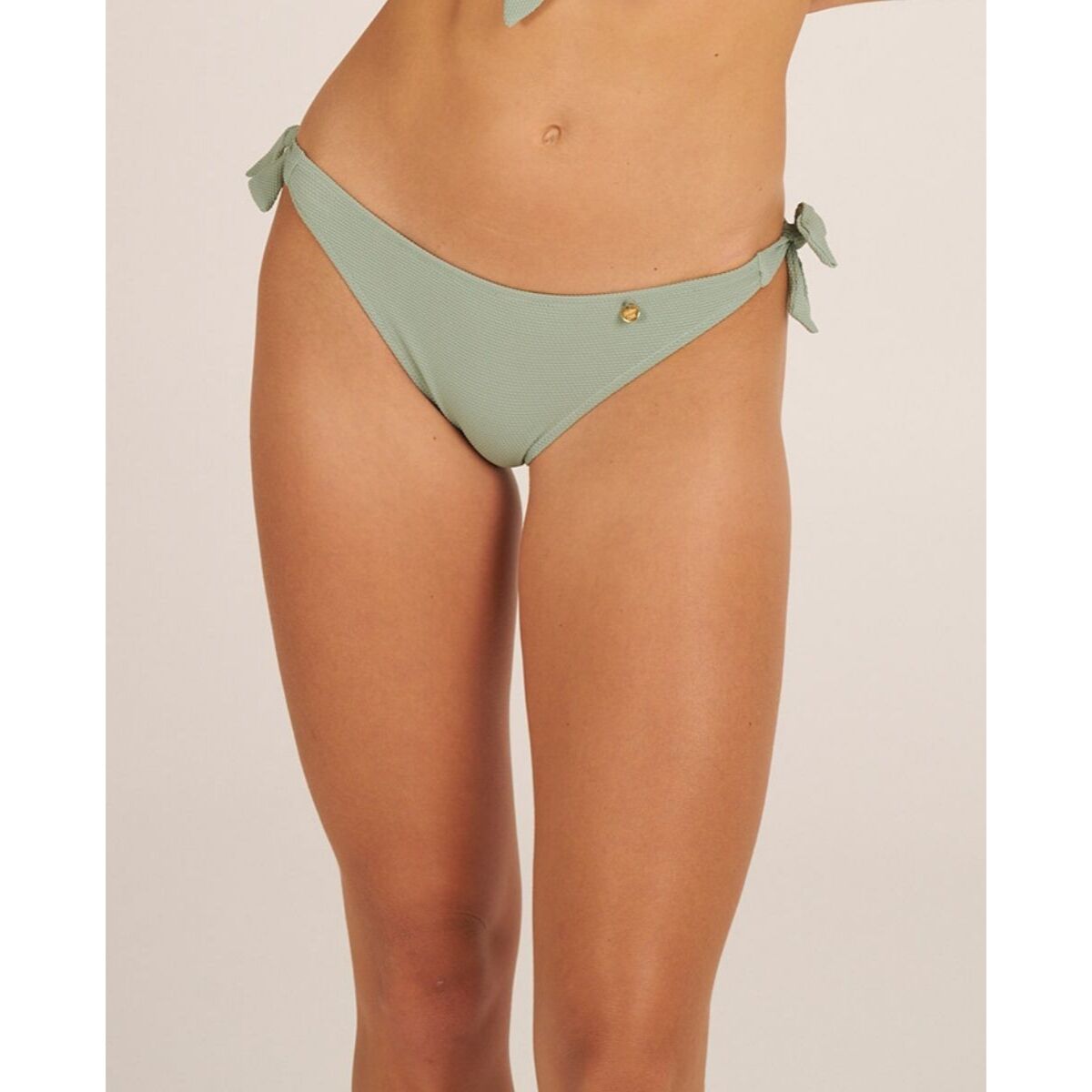 Braga de bikini clásica con lazos en tejido piqué