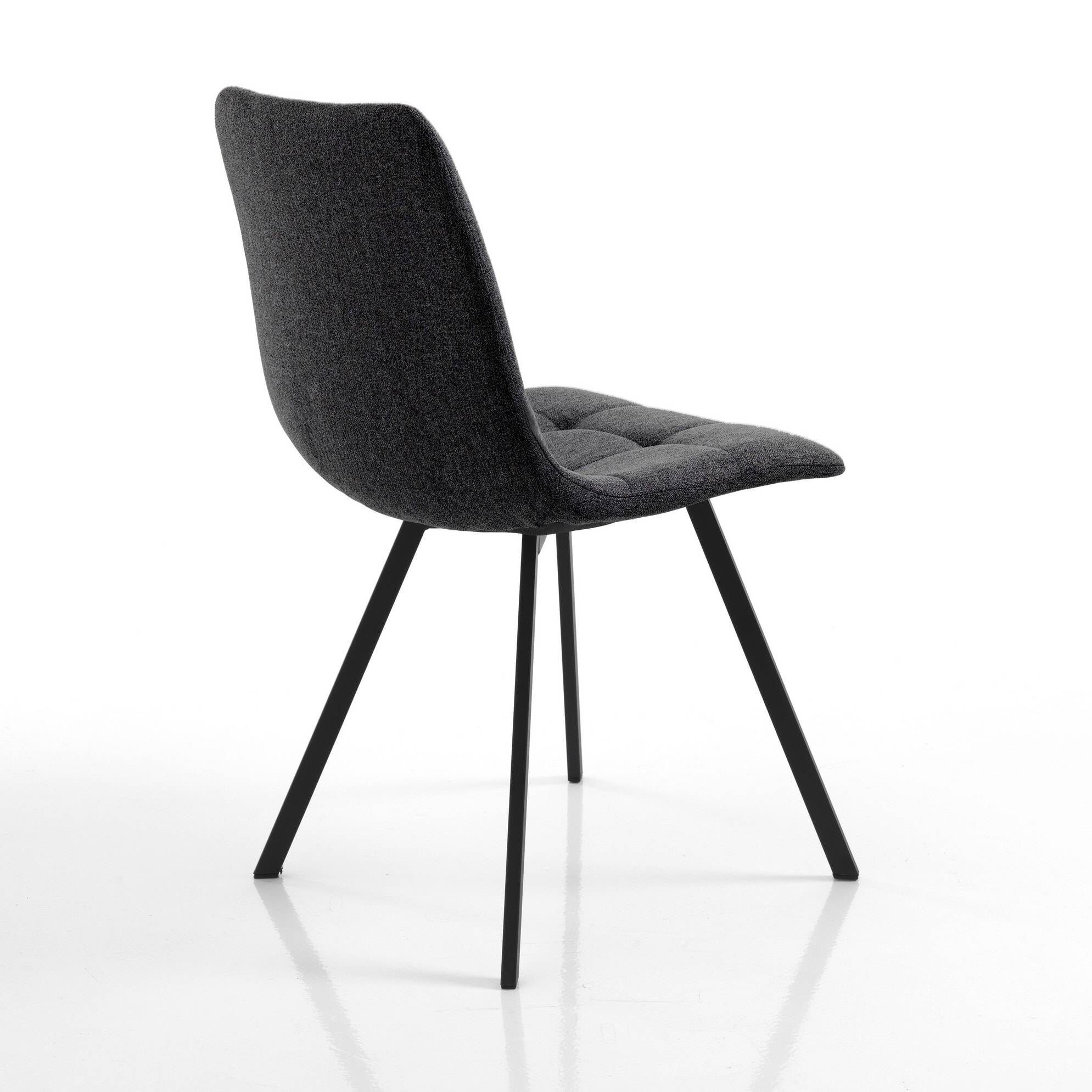 Tomasucci Lot de 4 Chaises rembourrée NEW TANIA ANTHRACITE Gris